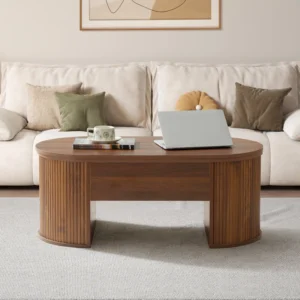 39.37'' W Oval Lift Top Coffee Table With Storage